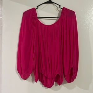 Hot pink blouse